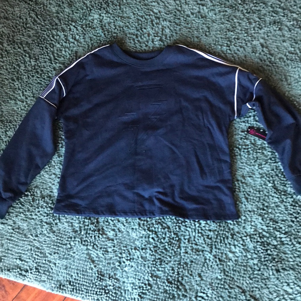 A brand new navy blue sweatshirt